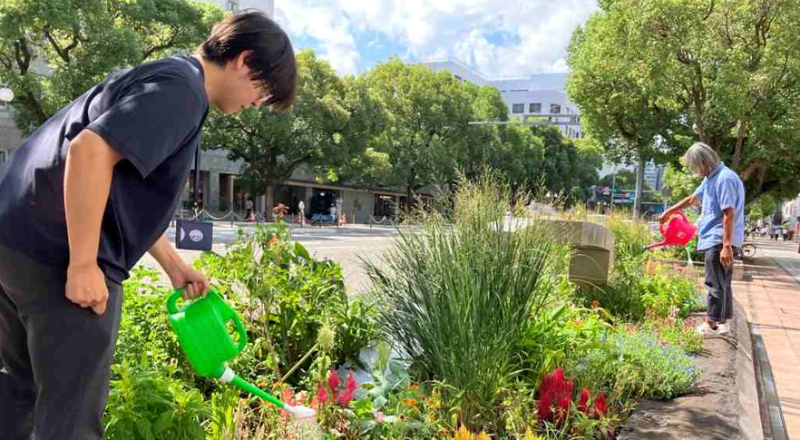 【ASK＆SOL宮崎】花みちプロジェクト水あげボランティア（10月度）