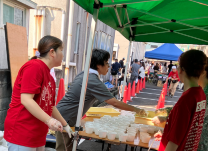 肝付町やぶさめ祭り えっがね味噌汁配布ボランティア+ゴミ拾い